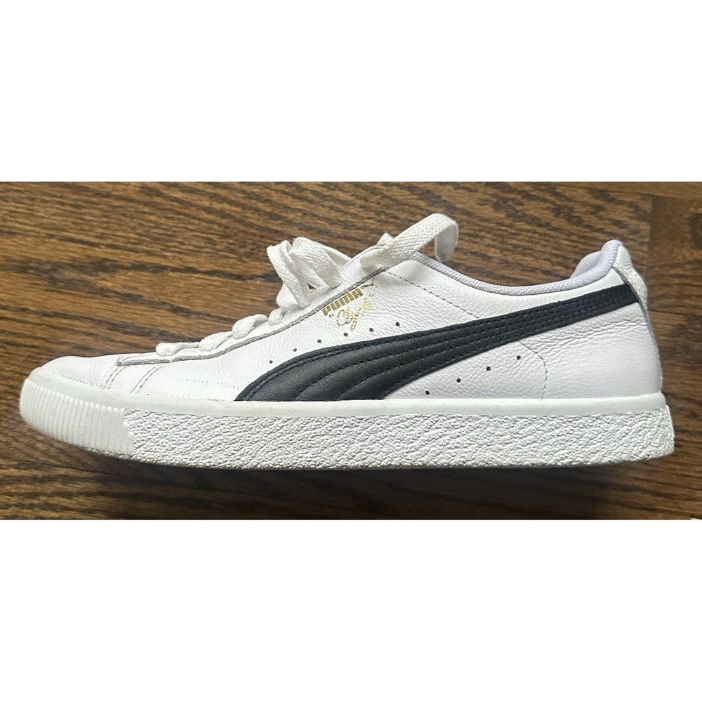 Puma Clyde Core L. Foil White Black Gold 364669-01 Mens 7.5 Classic Sneakers - Picture 13 of 16